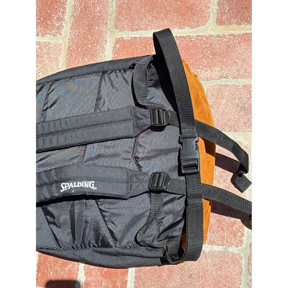 Spalding Backpack Unisex One Size Black Suede Bottom Vintage 90s Gorpcore Bag